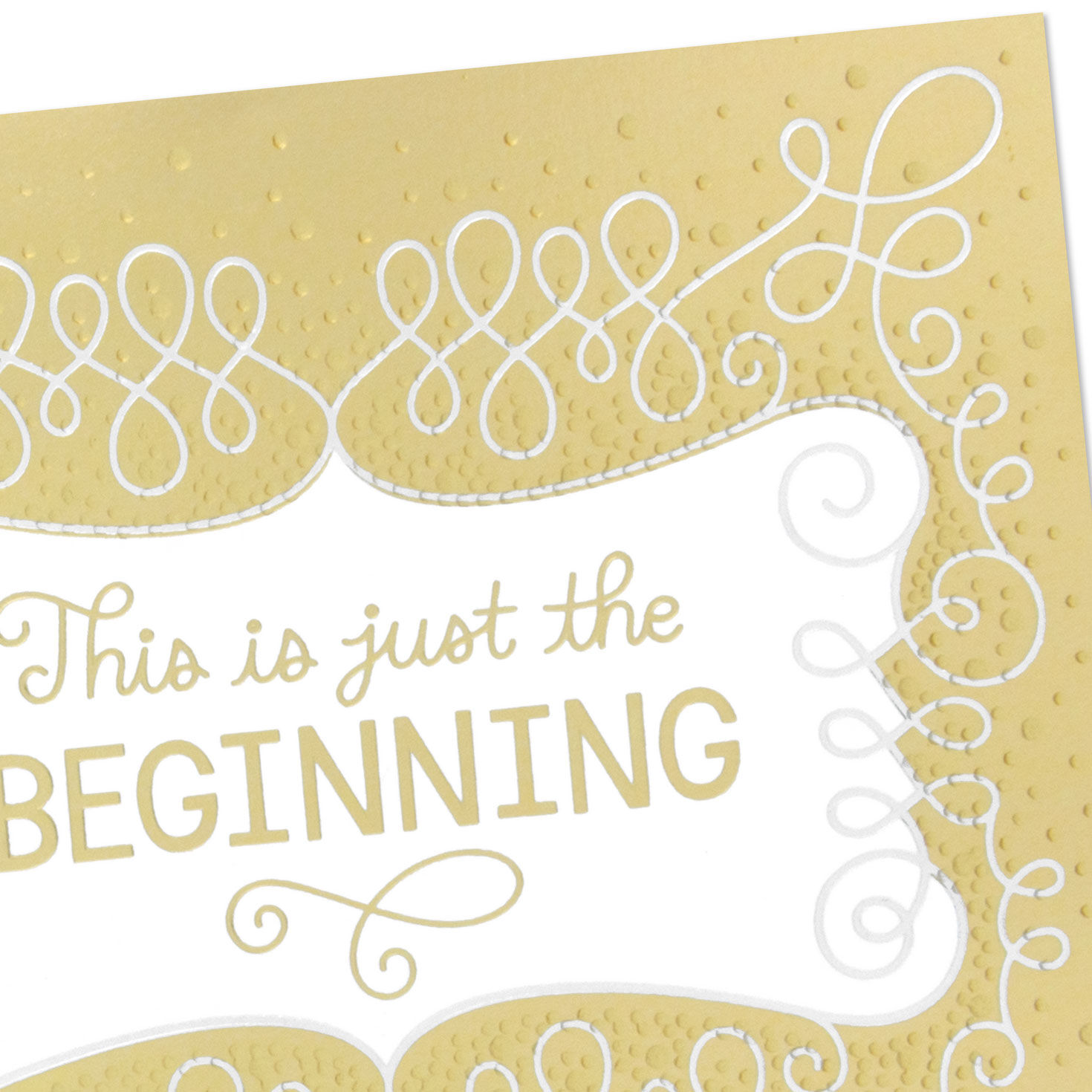 Gold and Silver Scrolls Congratulations Card  image number 5