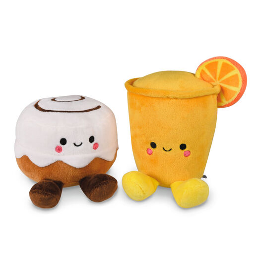 Better Together Cinnamon Roll and Orange Juice Magnetic Plush Pair, 5", 