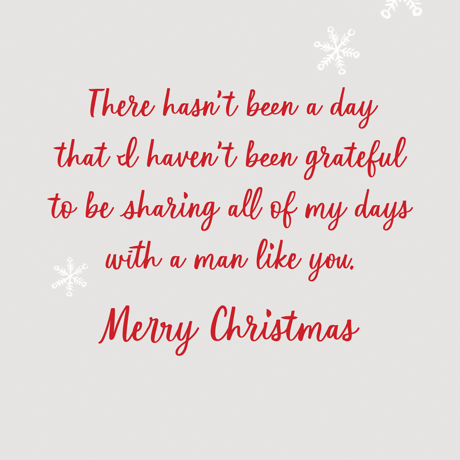 Sparkly Holiday Greenery Border Husband Christmas Card Sentiment image number 2