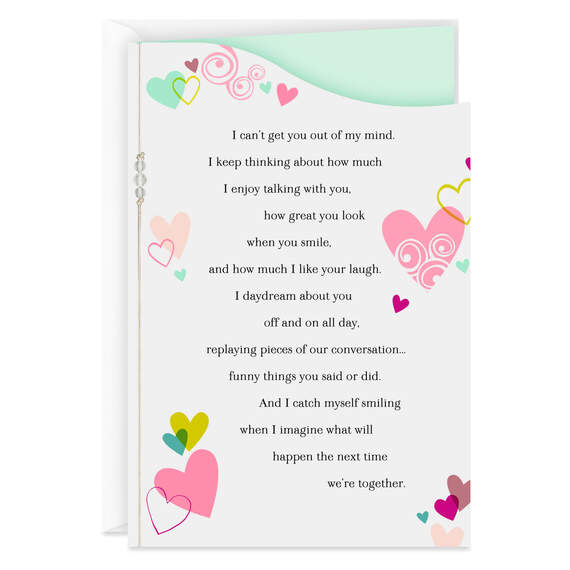I Can't Stop Thinking About You New Relationship Love Card, , large image number 1