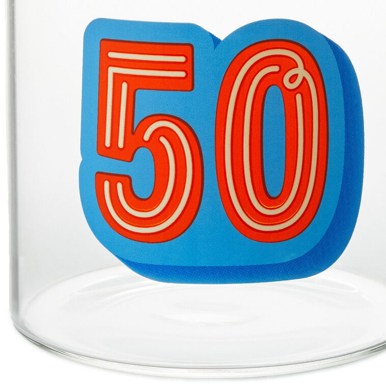 Glass 50th Birthday Mug, 17.5 oz., , large image number 3