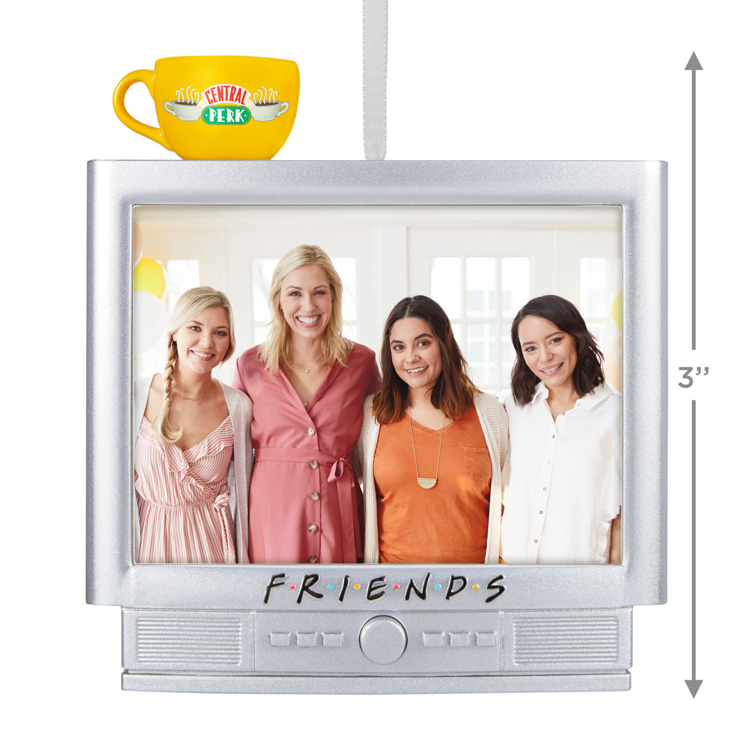 Friends TV and Coffee Cup Personalized Ornament measurement image number 4