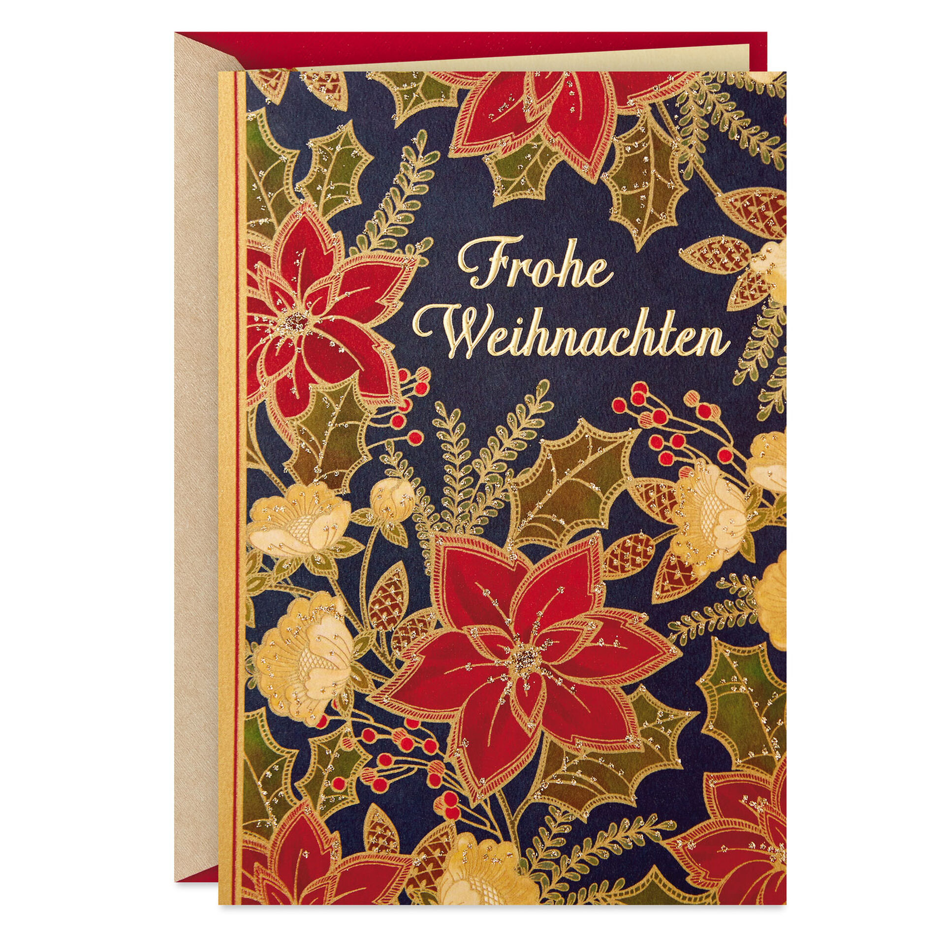 Festive Holiday Wishes German-Language Christmas Card - Greeting Cards ...