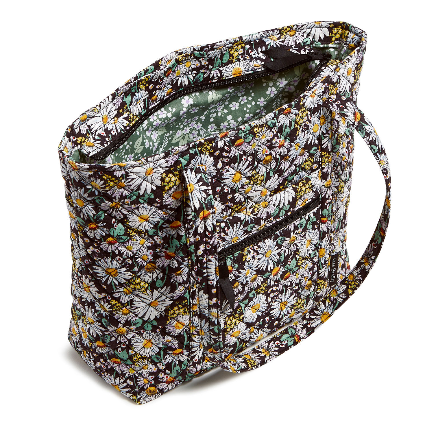 Vera Bradley Iconic Small Vera Tote Bag in White Daisies Handbags Purses Hallmark