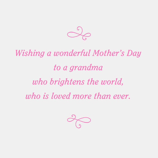 You Brighten My World Mother's Day Card for Grandma, 