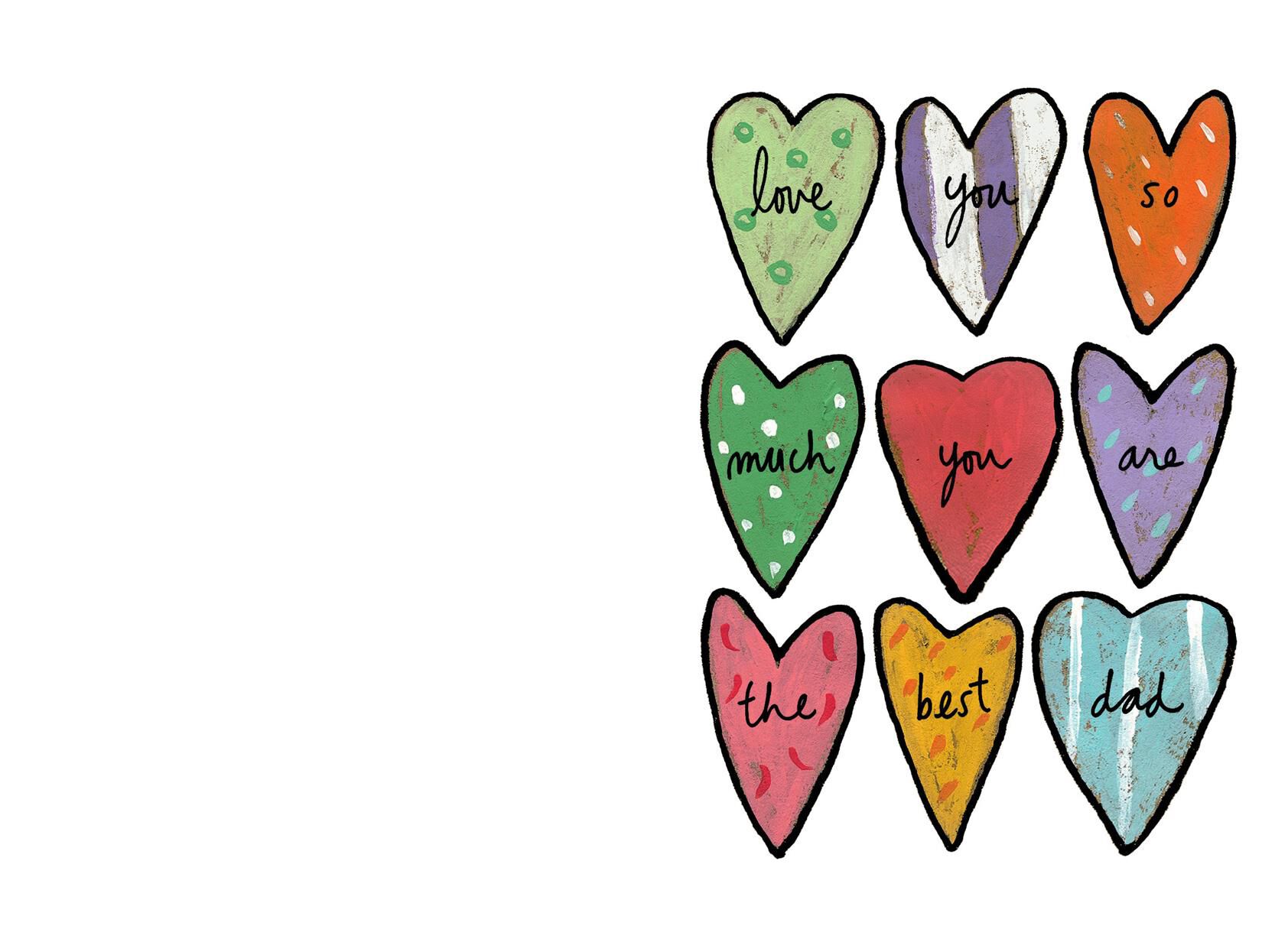 Heart Collage Father's Day Card
