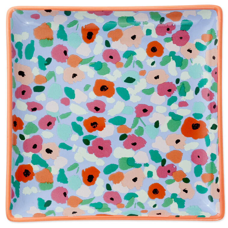 Mini Abstract Floral Square Trinket Dish, , large image number 2