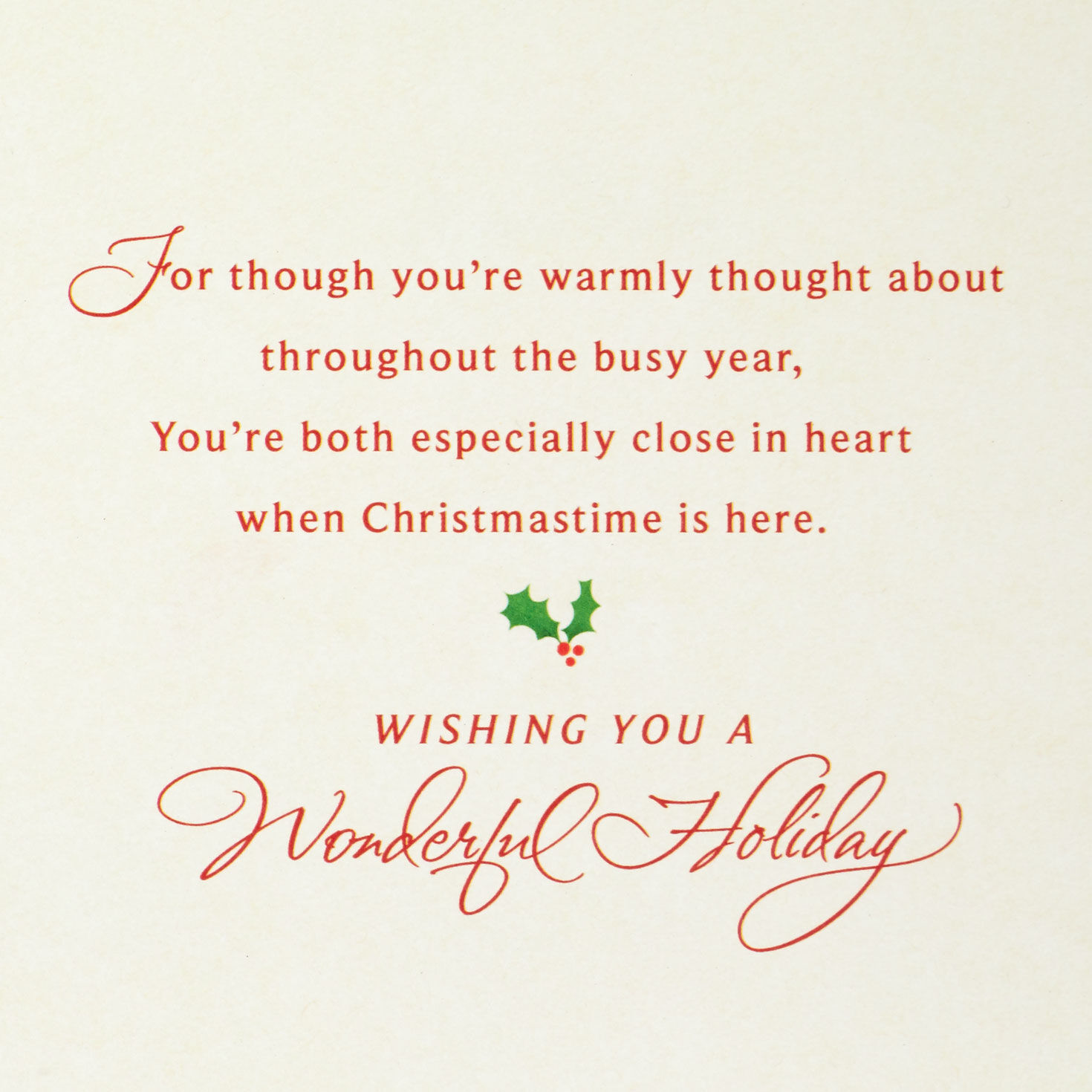 Thinking of You Christmas Card for Aunt and Uncle, , large image number 3