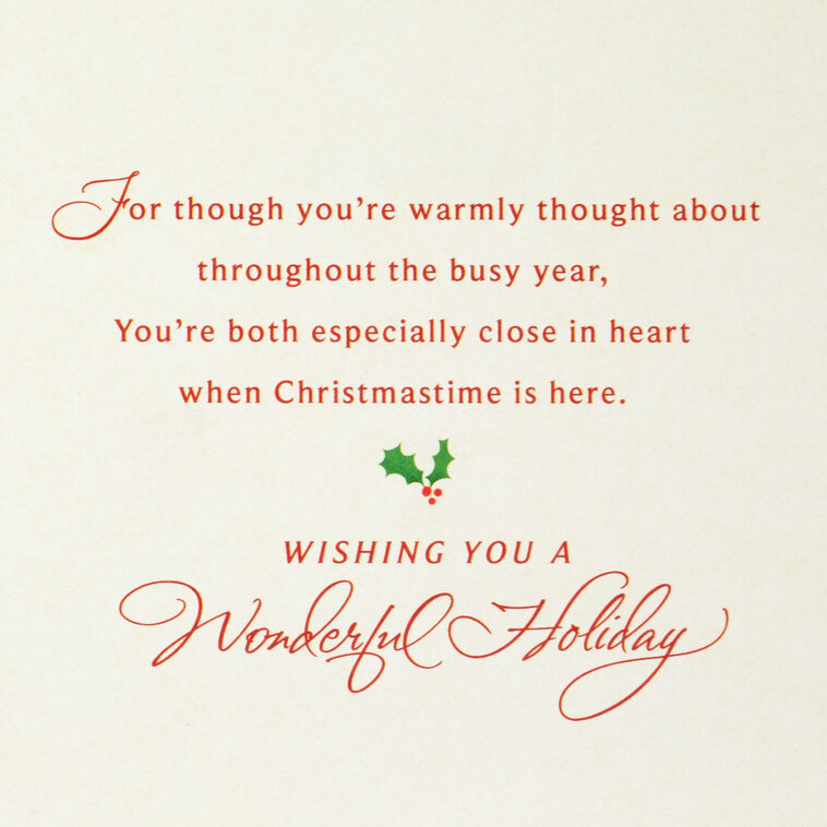 Thinking of You Christmas Card for Aunt and Uncle, , large image number 3