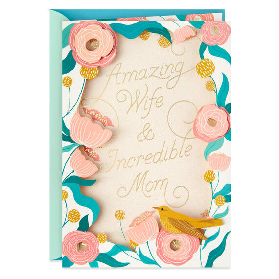 Amazing Wife and Incredible Mom Mother's Day Card, , large image number 1