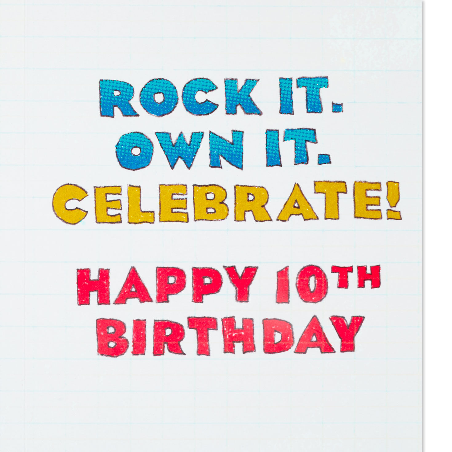 Notebook Doodles 10th Birthday Card for Boy Sentiment image number 2