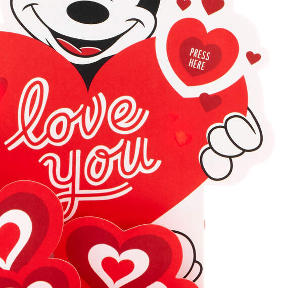 Disney Mickey Mouse Love You Musical 3D Pop-Up Love Card With Light, , large image number 4