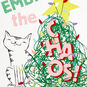 Cat and Tangled String Lights Christmas Cards Pack  Cover Detail image number 5