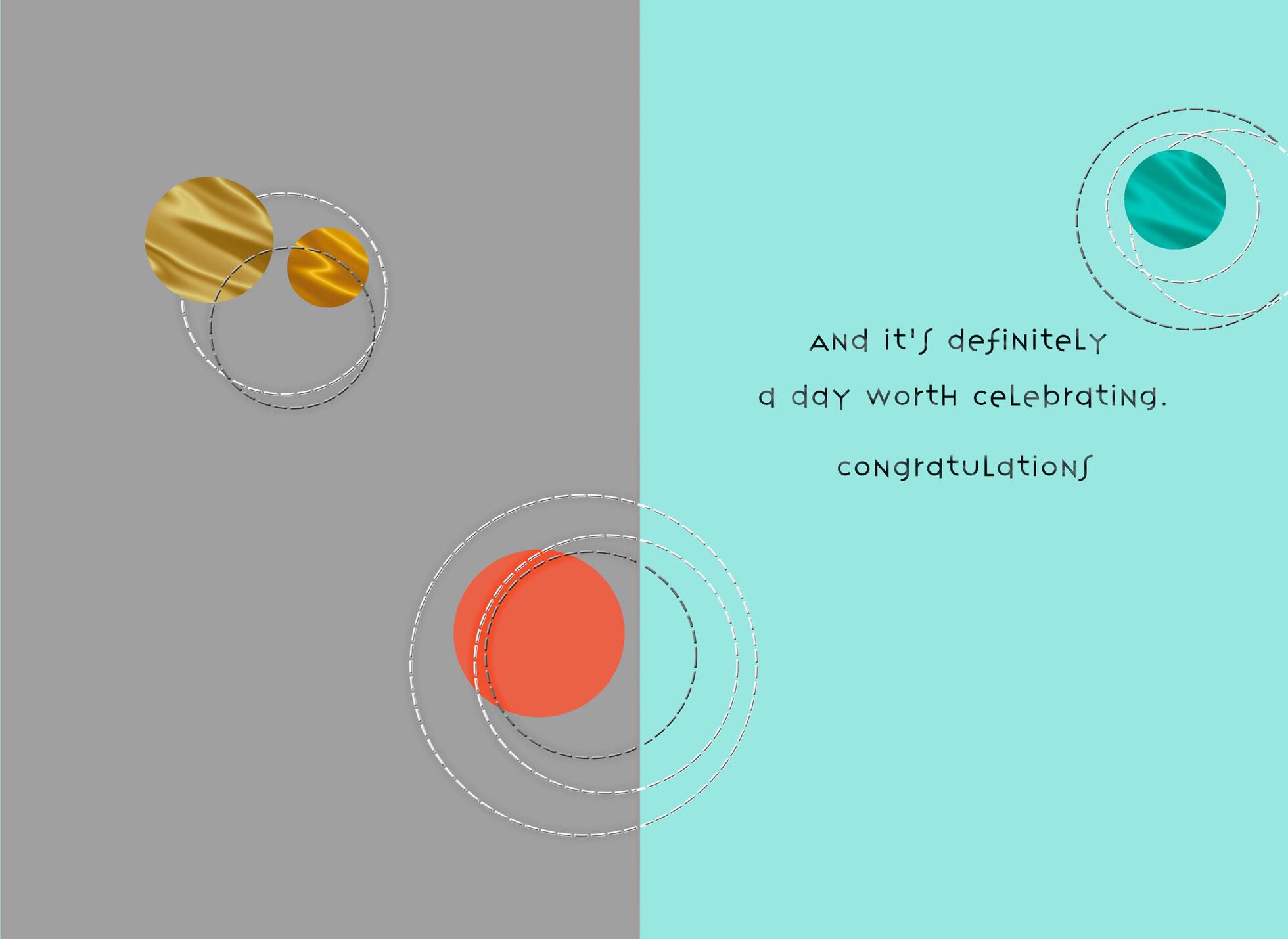 Colorful Circles Congratulations Card