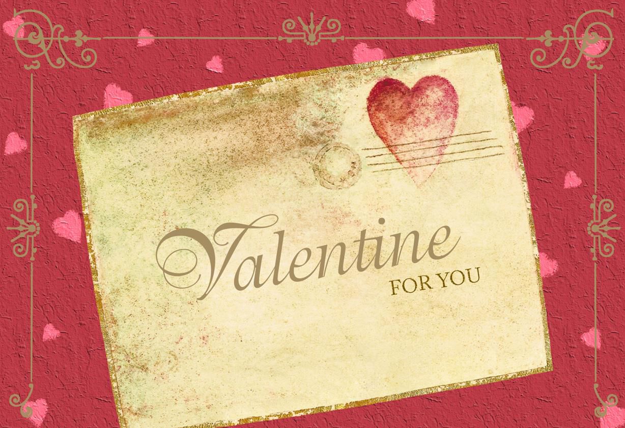 First Class Valentine Letter Valentine's Day Card