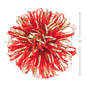 Coral and Gold Metallic Looped Pom Pom Gift Bow, 5", , large image number 2