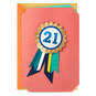 Beyond Ordinary 21st Birthday Card With Badge, , large image number 1