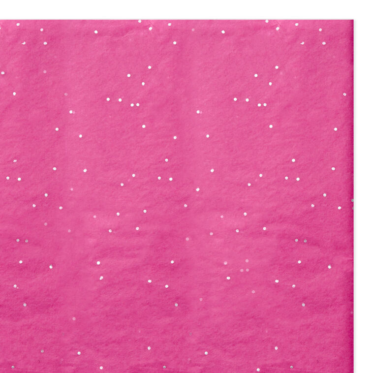 Sparkling Dots on Hot Pink Tissue Paper, 6 sheets, Sparkling Dots on Hot Pink, large image number 3