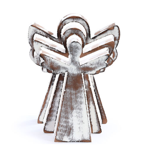 Demdaco Wood Nesting Angel Figurines, Set of 3, 