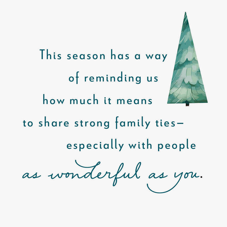 Watercolor Trees Family Christmas Card Sentiment image number 2