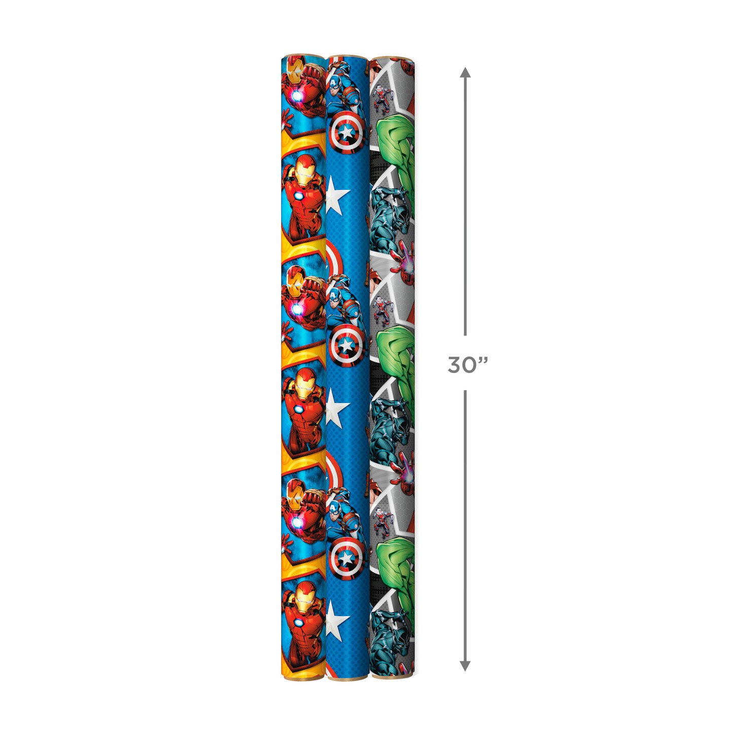 Marvel Avengers 3-Pack Wrapping Paper Rolls measurement image number 7