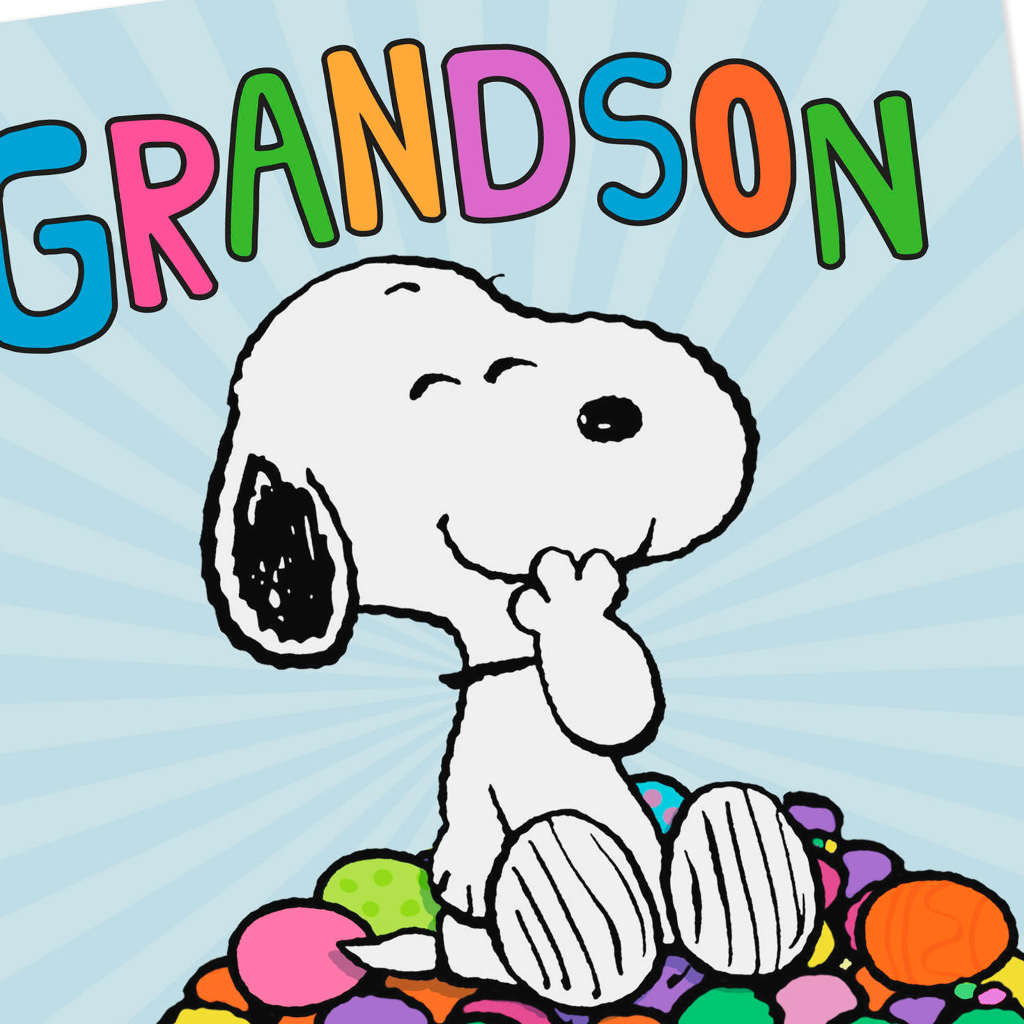 Peanuts&reg; Snoopy Sweet Stuff Easter Card For Grandson, , large image number 4