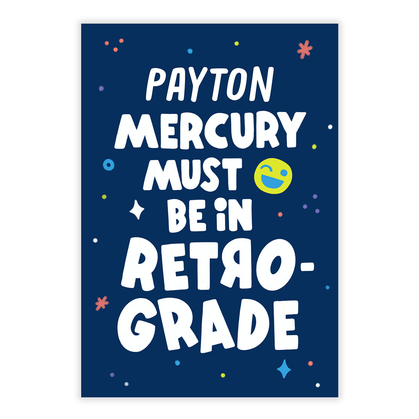 Mercury Retrograde Folded Thinking of You Photo Card  image number 2