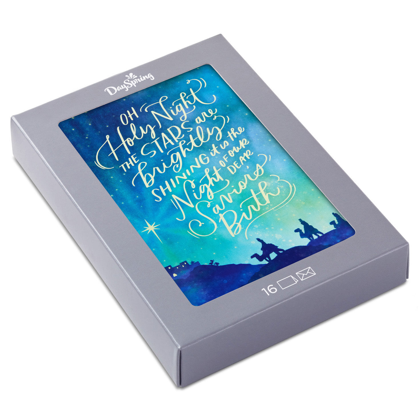 Wise Men and Stars Religious Boxed Christmas Cards, Pack of 16