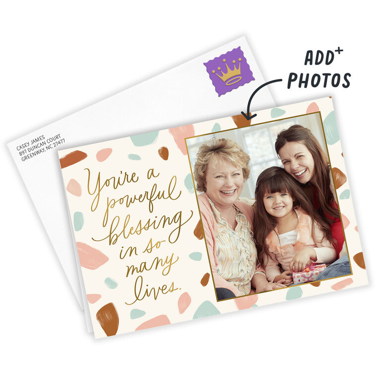 Personalized You’re a Blessing Photo Card, , large image number 2