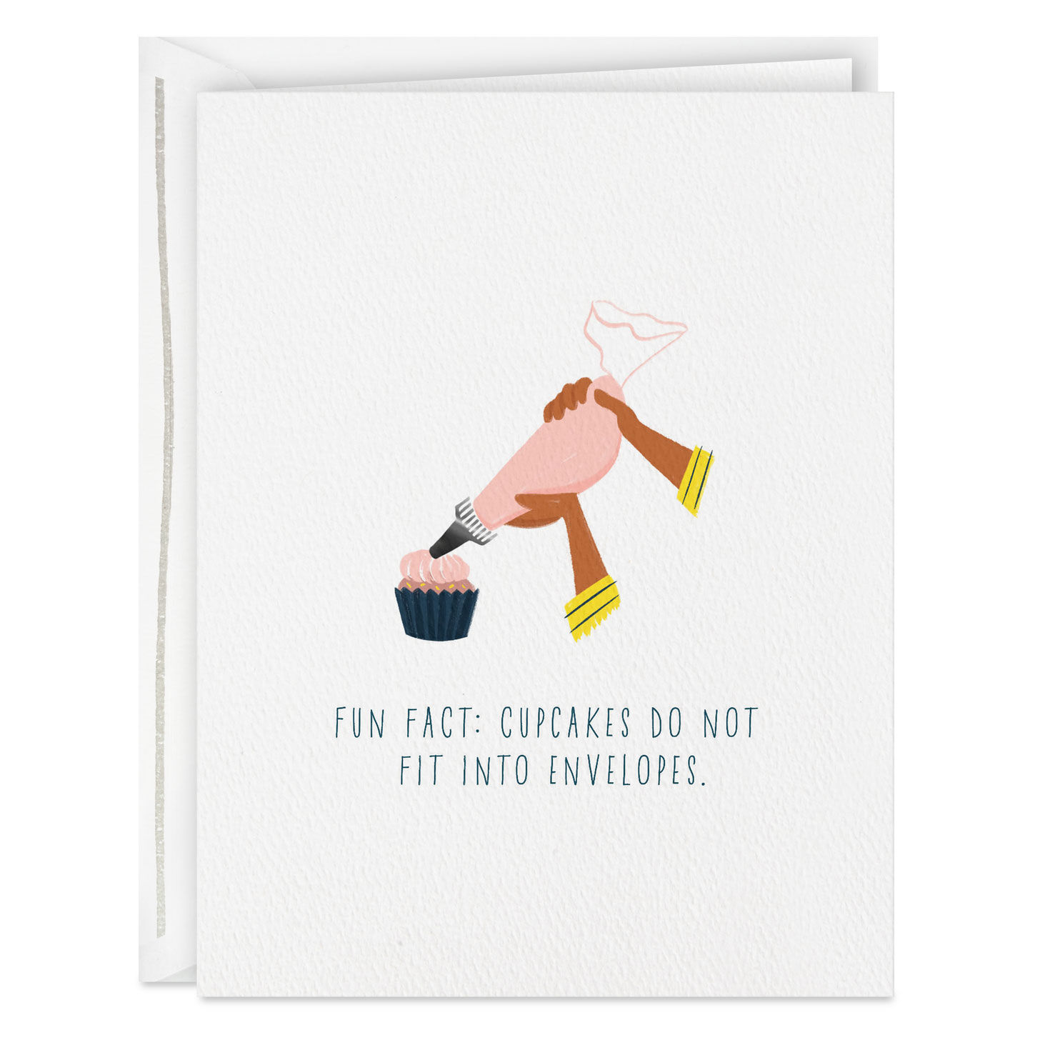 Cupcakes Don't Fit Funny Birthday Card