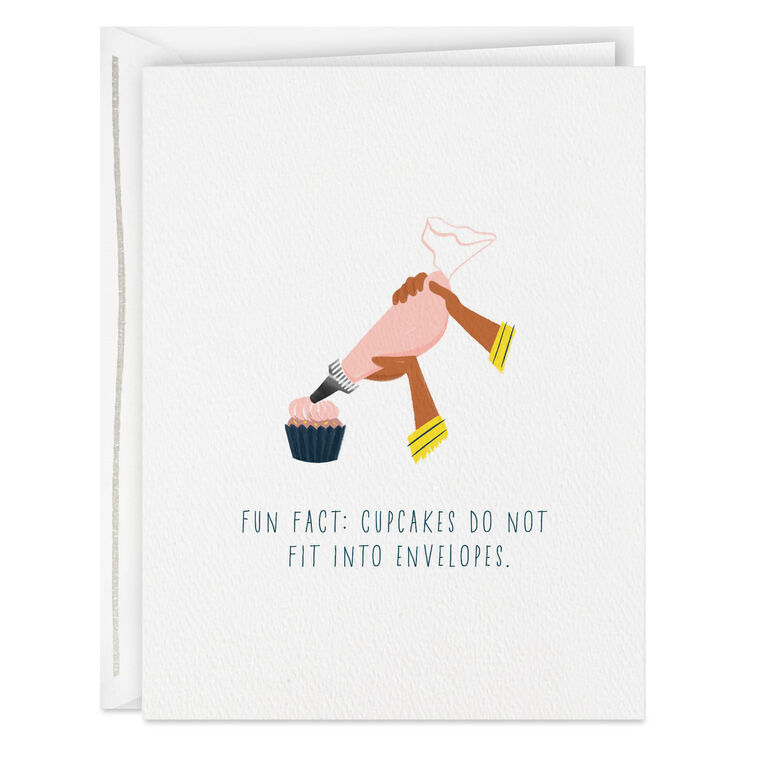 Cupcakes Don't Fit Funny Birthday Card, , large image number 1