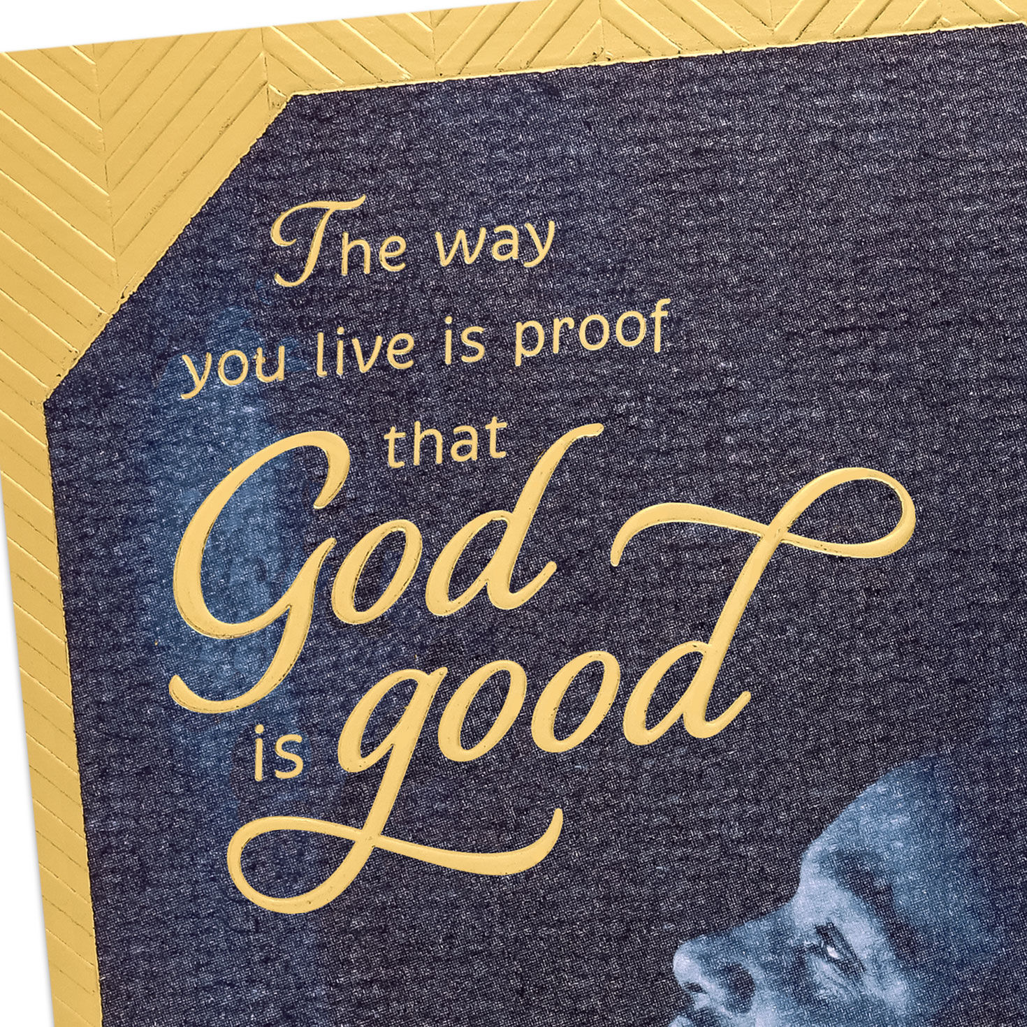 Black Man Praising God Religious Father's Day Card Card Front Detail image number 5