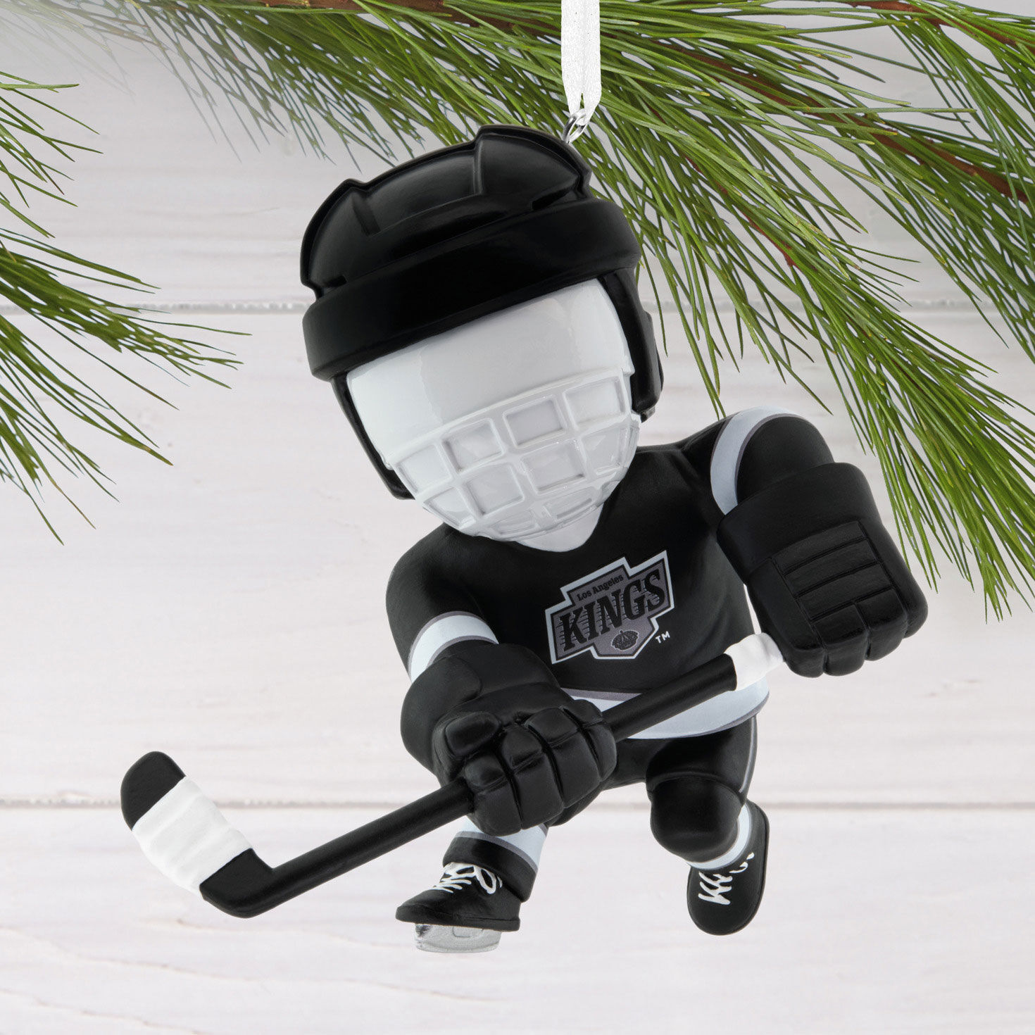 Los Angeles Kings Hockey Player Christmas Ornament hanging on tree image number 2