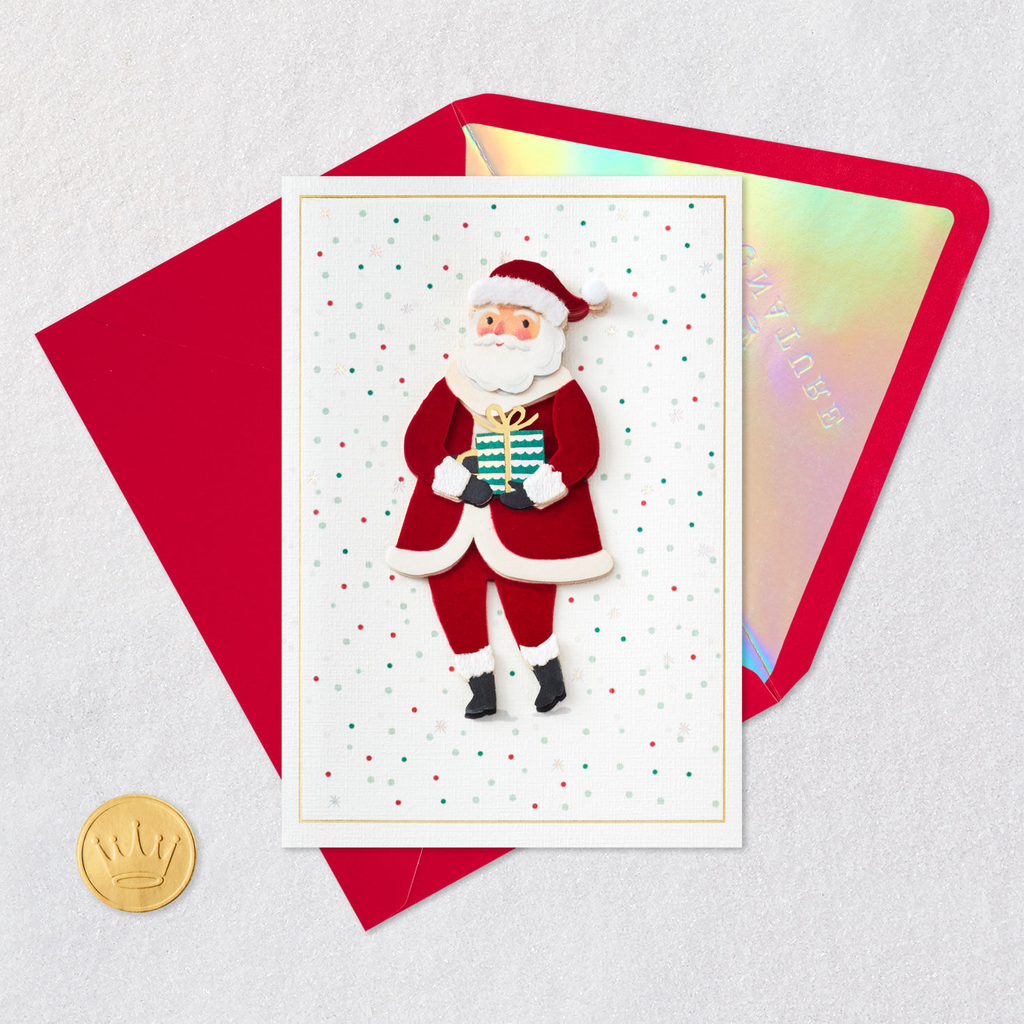 Fun Surprises Santa Claus With Gift Christmas Card for only USD 9.59 | Hallmark