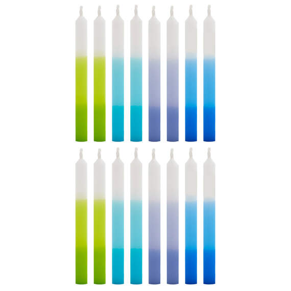 Cool Ombré Stripe Birthday Candles, Set of 16, , large image number 1