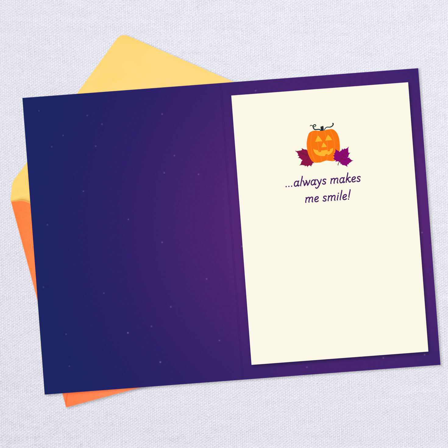 Smiling Jacko'Lantern Thinking of You Halloween Card Greeting Cards