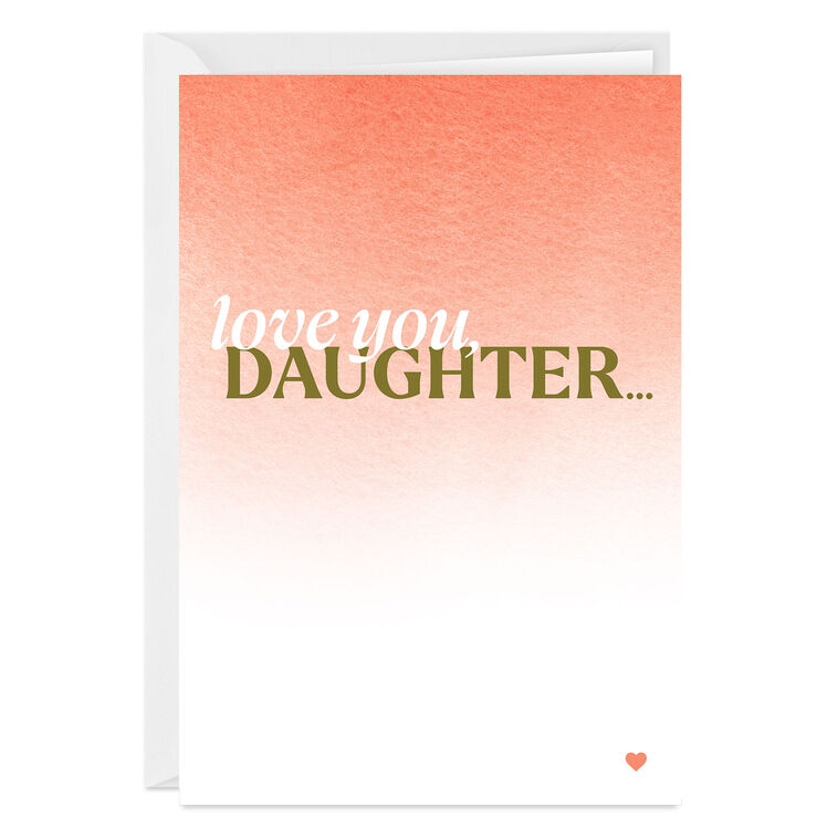Love You Custom Card for Daughter