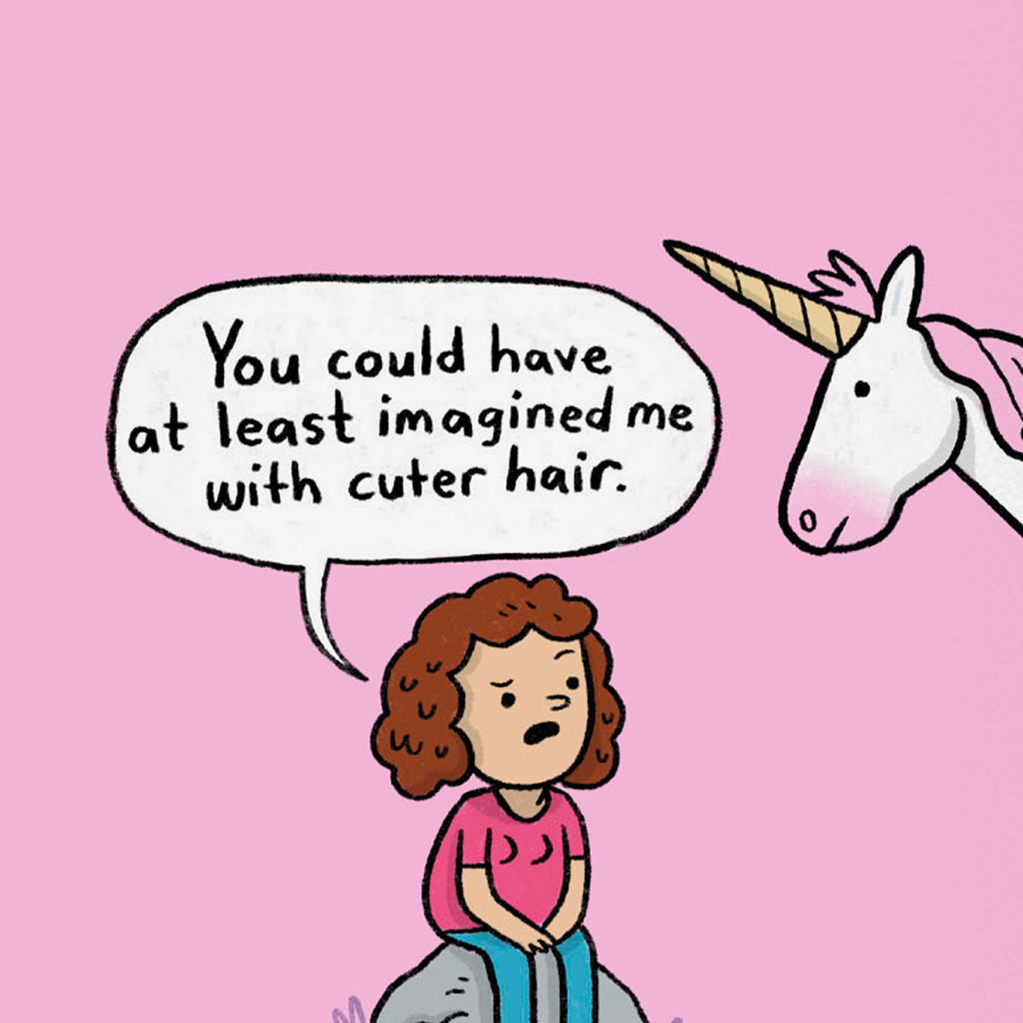 Imaginary Friend Unicorn Funny Birthday Card sentiment image number 3