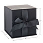 Solid Gray Small Square Gift Box measurement image number 3