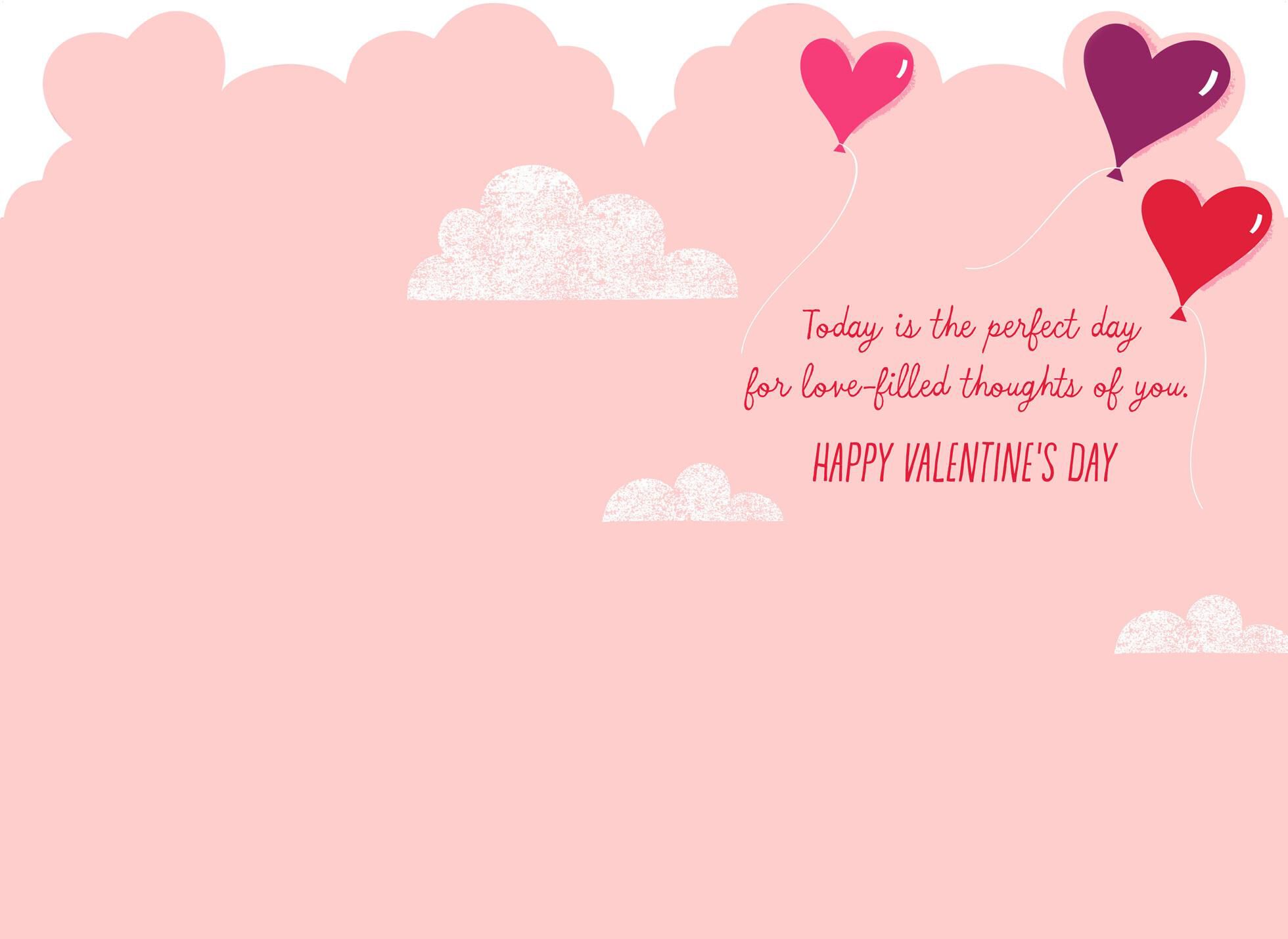 Heart Balloon Thinking of You Valentine's Day Card