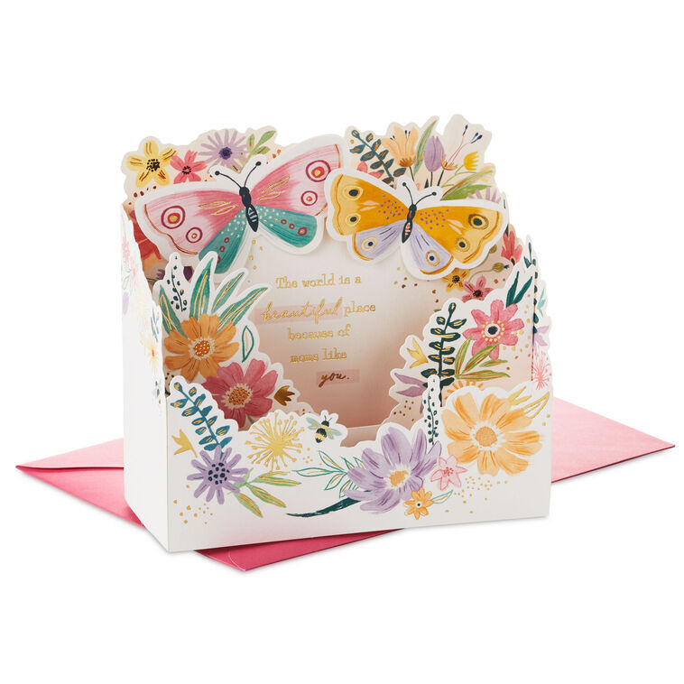 Moms Make the World Beautiful 3D Pop-Up Card