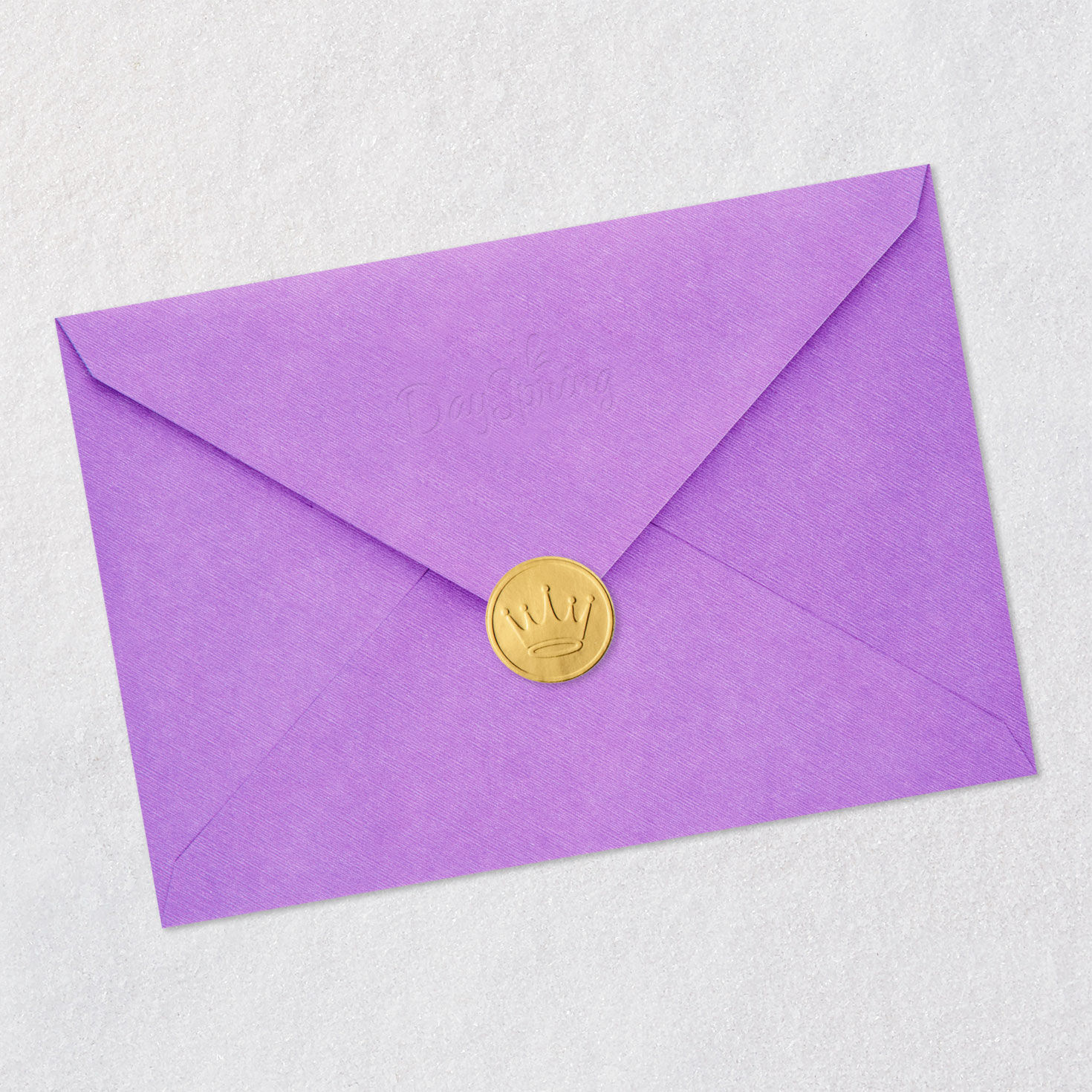 White Lilies on Purple Religious Easter Card Envelope Back with Seal image number 9