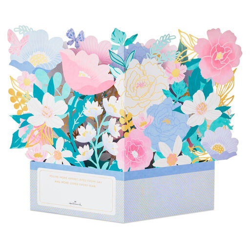 Jumbo Flower Bouquet 3D Pop-Up Greeting Card for Mom, 