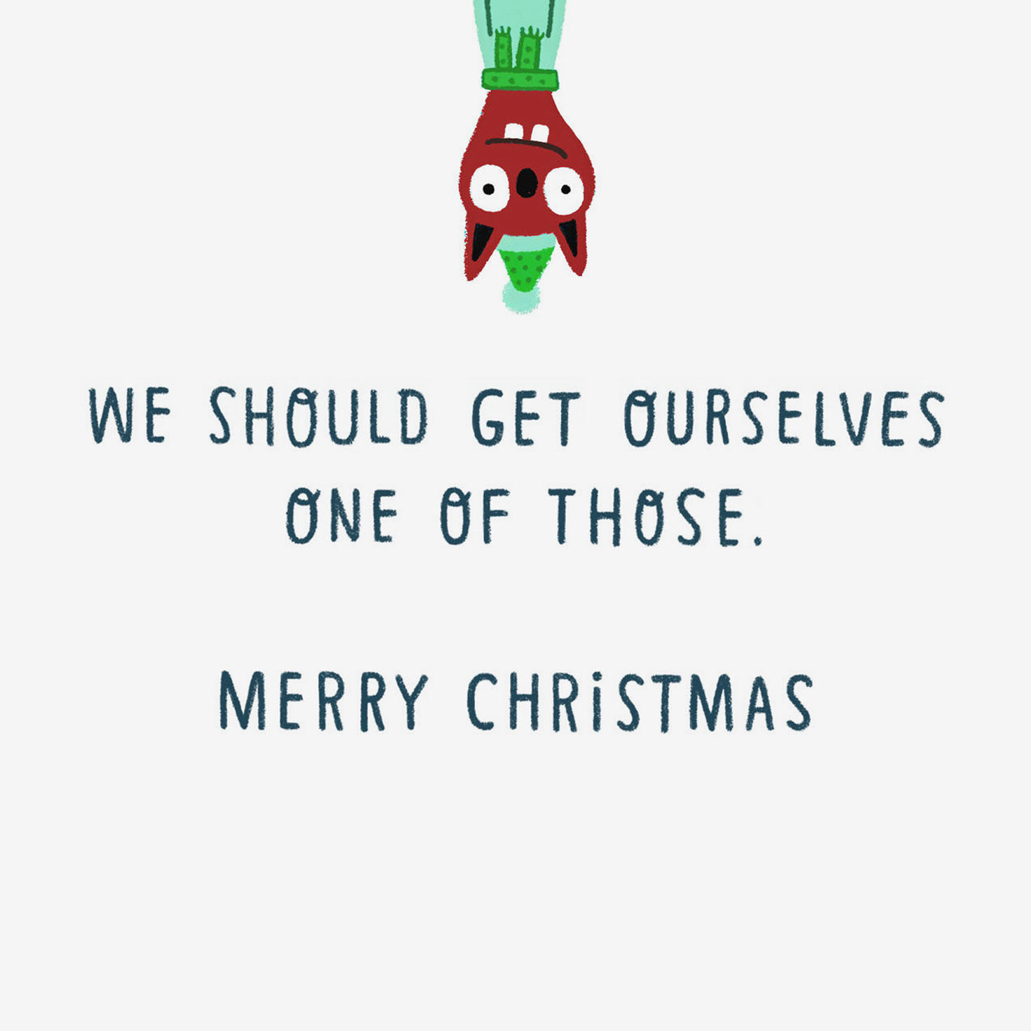 Colorful Cartoon Critter Family Funny Christmas Card Sentiment image number 2