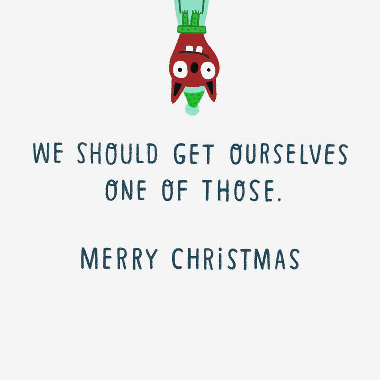 Colorful Cartoon Critter Family Funny Christmas Card Sentiment image number 2
