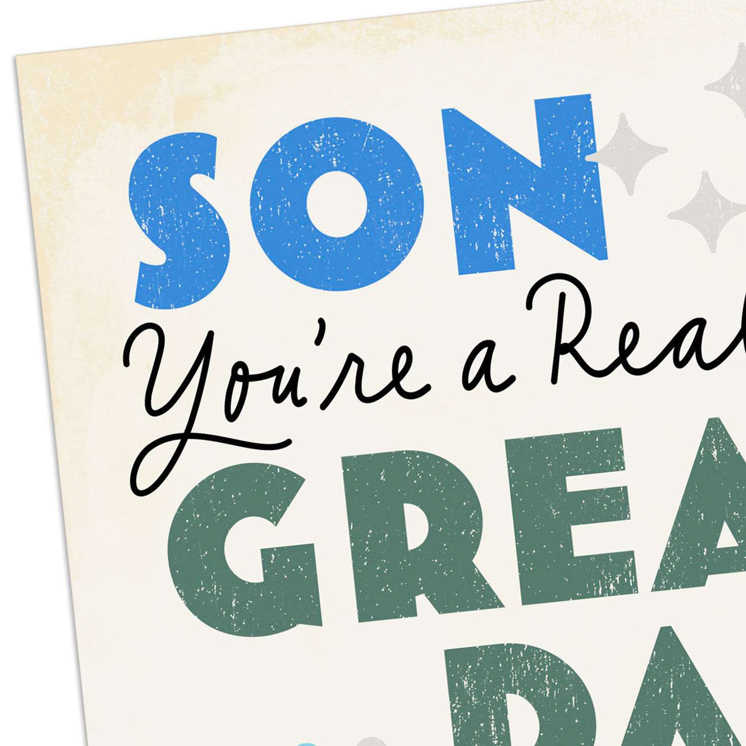 Blue and Gray Polka Dots Father's Day Card Card Front with Sentiment image number 4