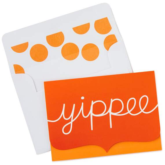 Orange Yippee Bubble Blank Note Cards, Box of 10, , large image number 1