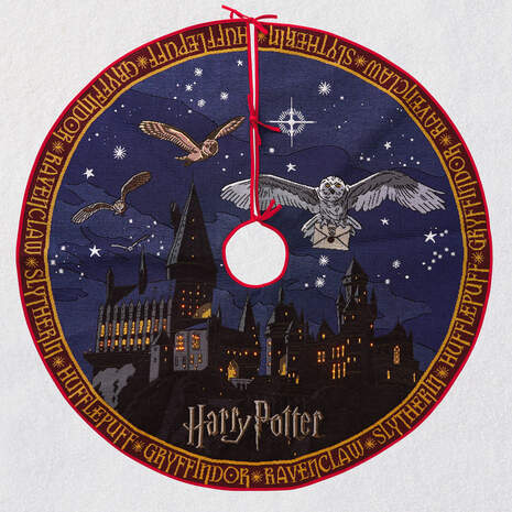 Harry Potter™ Hogwarts™ Castle Tree Skirt With Light, , large