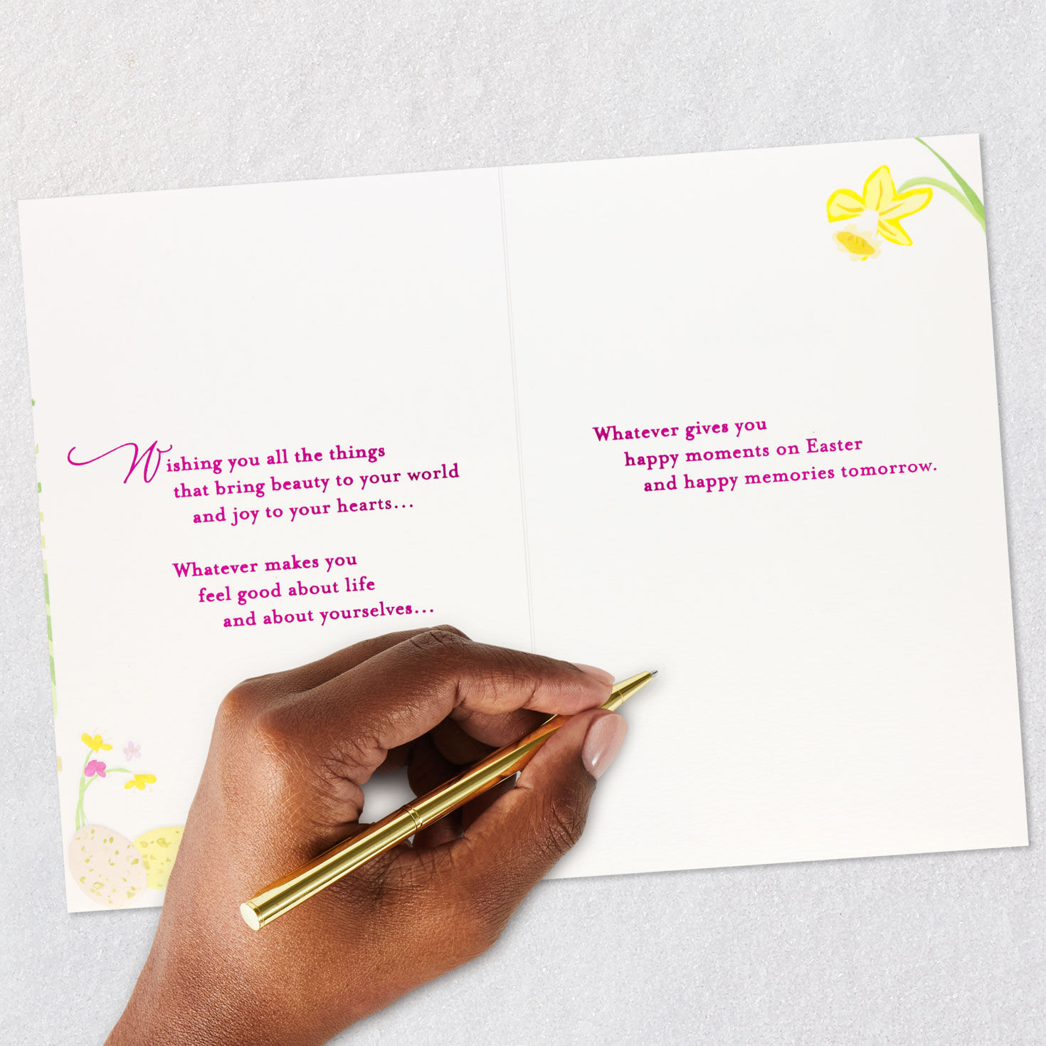 Rustic Basket Easter Card for Sister and Brother-in-Law signing card image number 7