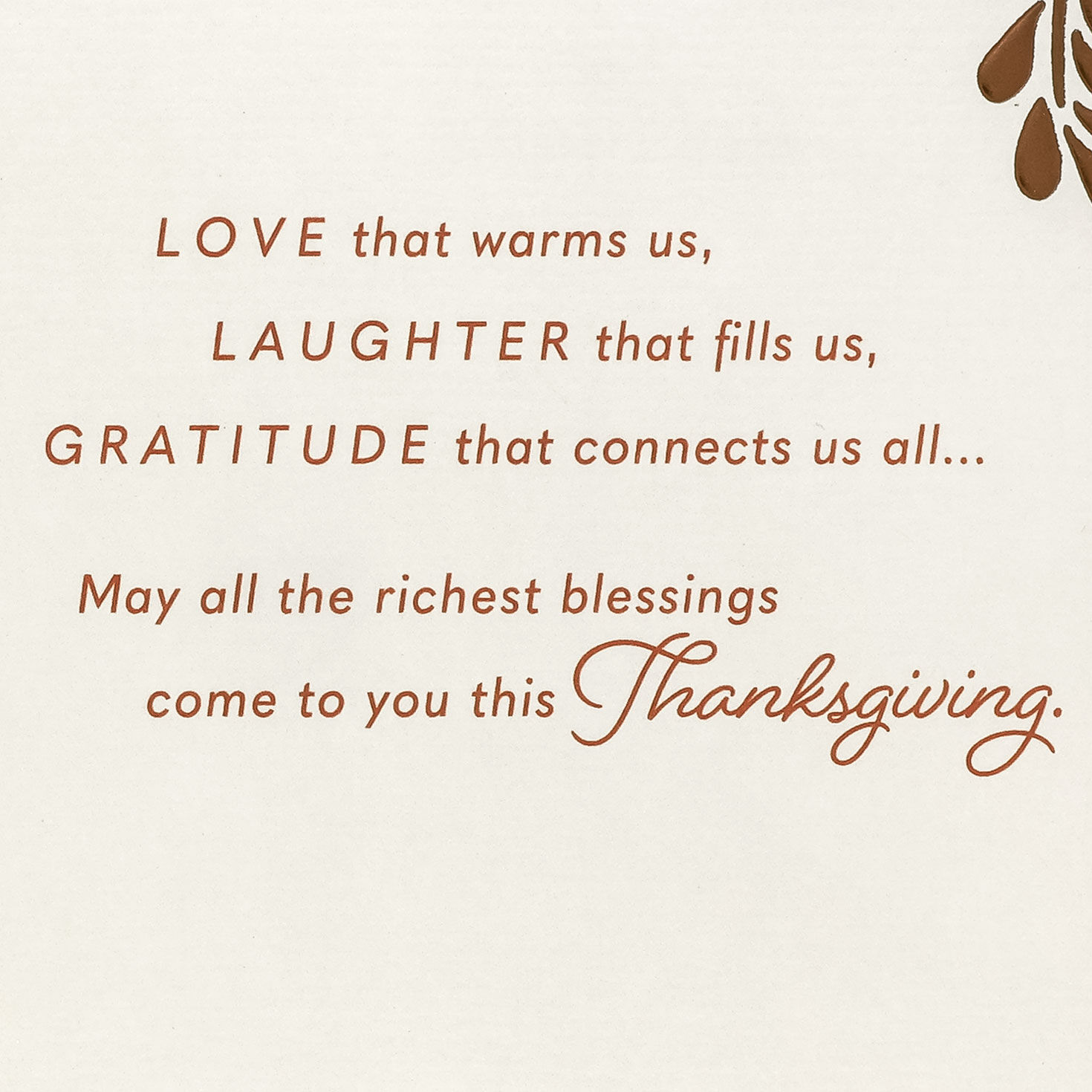 Cornucopia Thanksgiving Card Sentiment image number 2